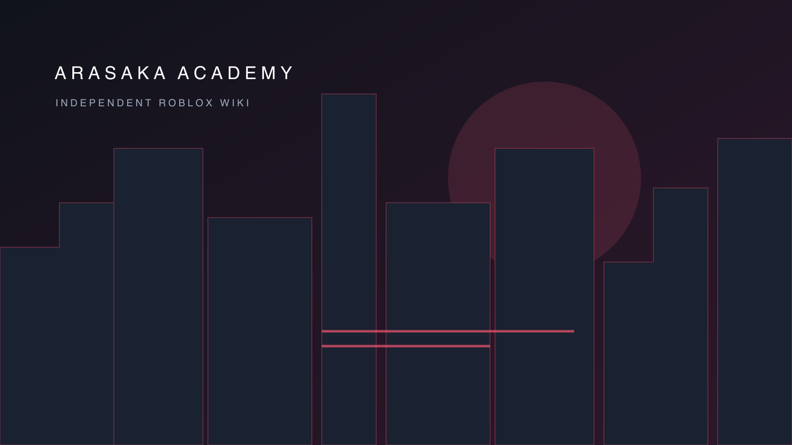 Original geometric city illustration for this independent wiki